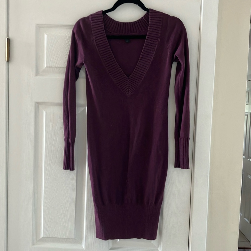 EUC Express Sweater Dress, S, Derp Purple